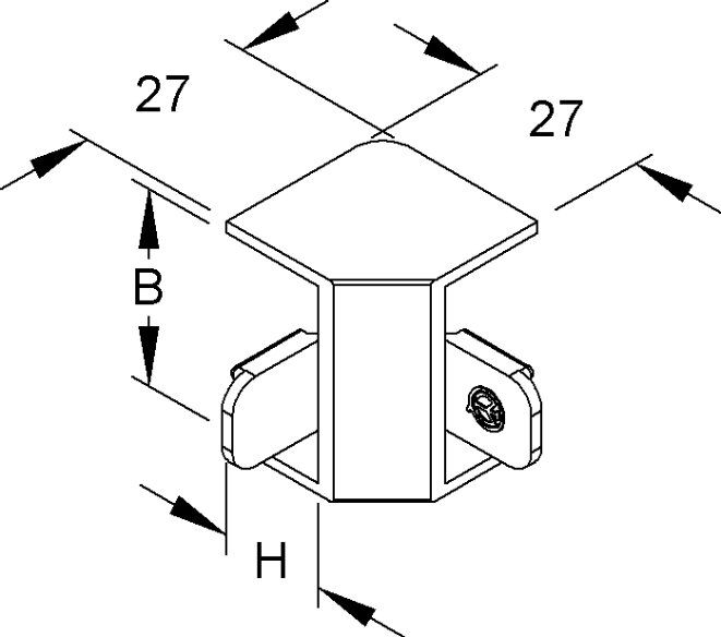Kleinhuis FI2030.3 Inneneck für Kabelkanal 20x30mm, reinweiß