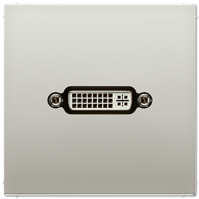 Jung MAES1193 DVI, MultimediaAnschlussystem DVI, Serie LS, Edelstahl