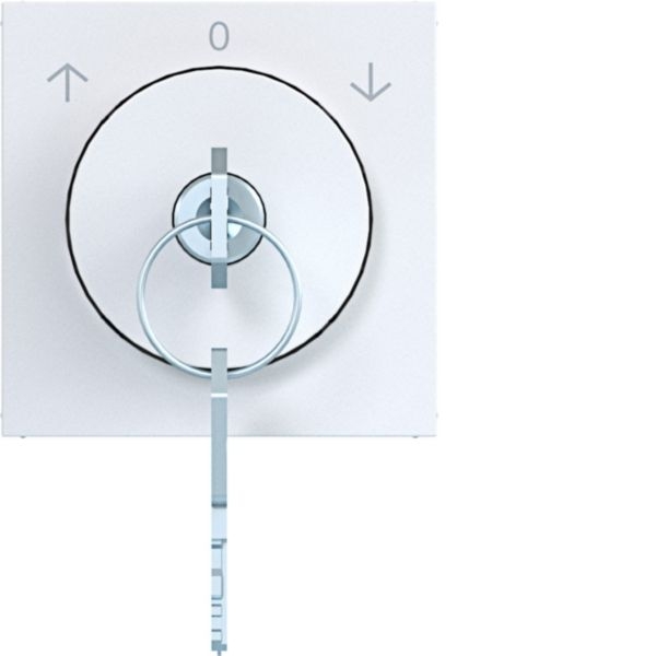 Hager WAF1321WG Zentralstück mit Schloss und Tast-/Rast-Funktion, für Jalousie-Schlüsselschalter, 3 St., A.x/C.x, lichtweiß glänzend