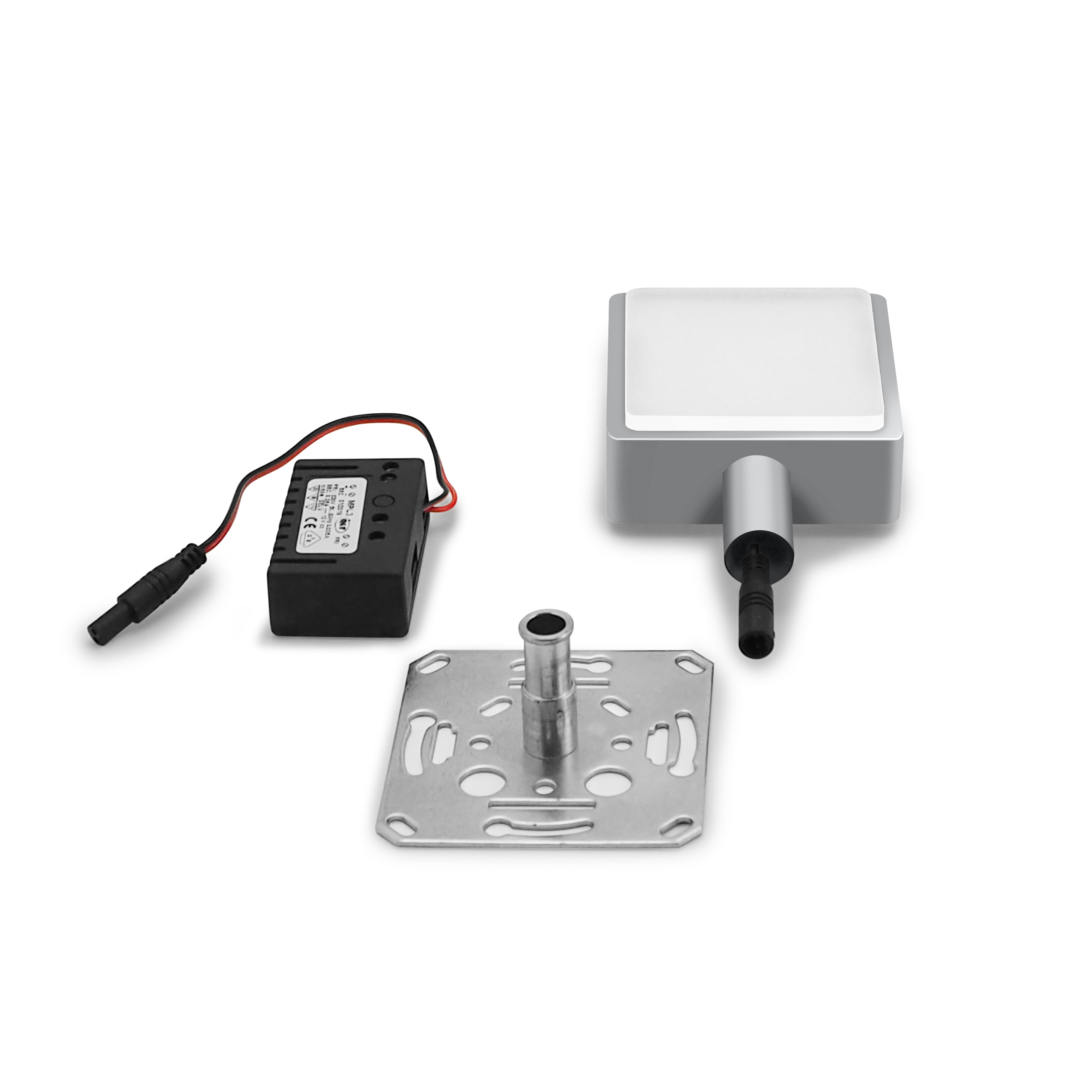qles HWL0860 Wandlampe, für Merten System-M, beleuchtet/LED/warmweiß (3000k), Aluminium, edelmatt, IP44