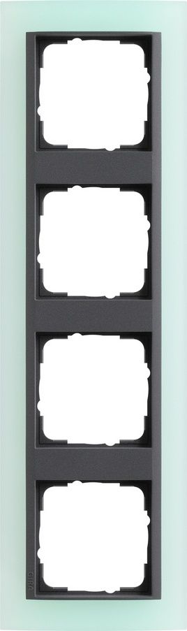 Gira 021485 Abdeckrahmen 4-fach Zwischenrahmen anthrazit, Gira Event Opak, mint