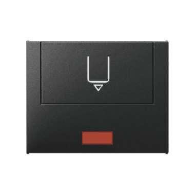Berker 16417106 Hotelcard-Schaltaufsatz mit Aufdruck und roter Linse, K.1, anthrazit matt