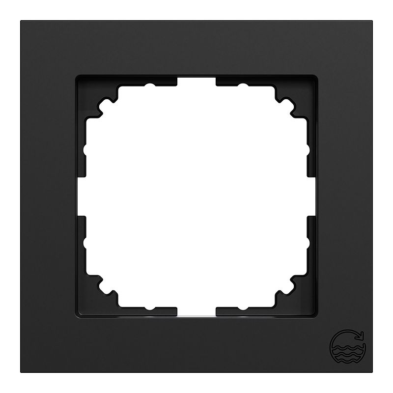Merten MEG4010-3603 M-Pure-Rahmen, 1-fach, schwarz matt, Ocean Plastic