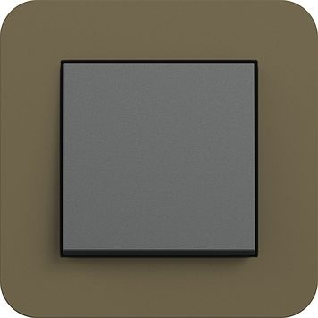 Gira 0211426 Abdeckrahmen 1-fach, Gira E3, umbra Soft-Touch mit Trägerrahmen anthrazit