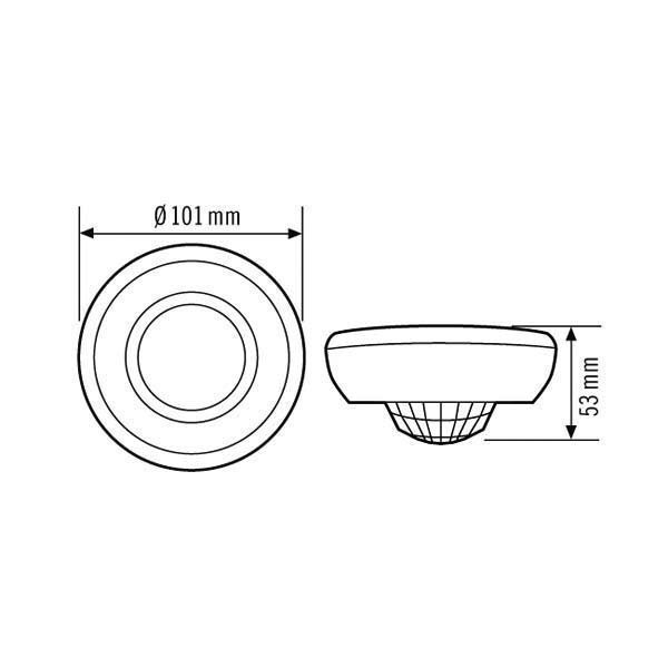 ESYLUX EB10430879 Decken-Präsenzmelder PD 360i/24 BASIC
