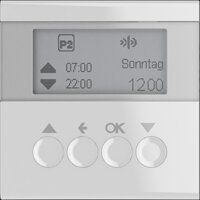 Berker 85741189 Jalousie-Schaltuhr mit Display, S.1/B.3/B.7, polarweiß glänzend