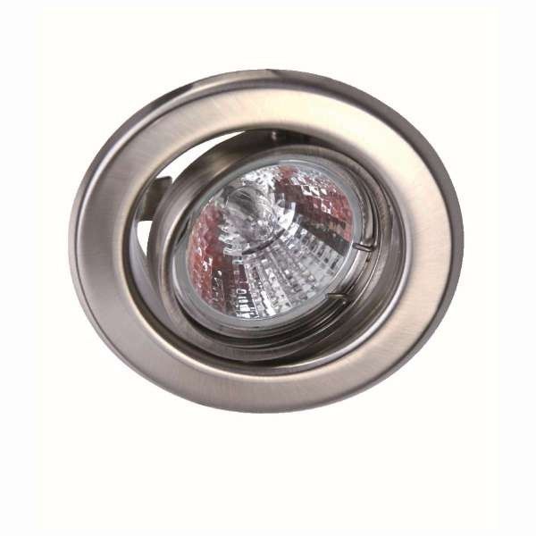 Heitronic 23552 Einbaustrahler DL6801, rund, für GU5,3 max. 5 W, IP20, schwenkbar, edelstahl gebürstet