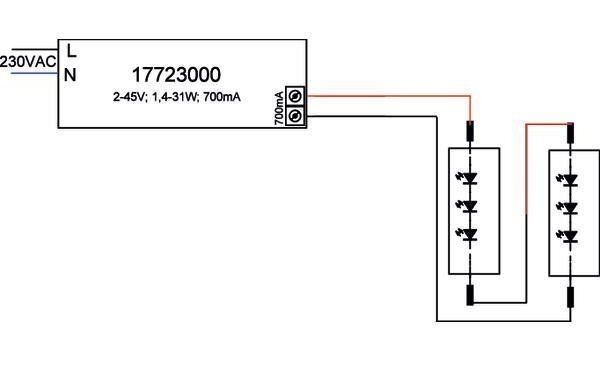 Brumberg 17723000 LED-Konverter 700 mA, 1,4-31 W, schaltbar, Plug&Play