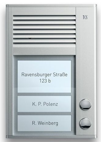 TCS PAK02-EN PAK Außenstation Aufputz für 2 WE