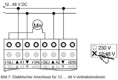 Gira 103900 Jalousieaktor 4-fach 230V AC/12-48V DC mit Handbetätigung