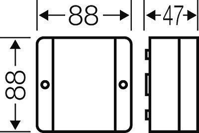 Hensel DE9320 Kabelabzweigkasten IP55 88x88x47 mm, ohne Klemmen, grau RAL 7035