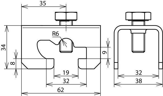 Dehn 308 120 Verbindungsklemme für Fundamenterder