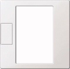 Merten MEG5775-0419 Zentralplatte für Universal Temperaturregler-Einsatz mit Touch-Display polarweiß, System M