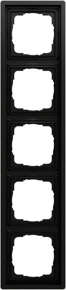 Gira 0215174 Abdeckrahmen 5-fach, Gira F100, schwarz matt (lackiert)