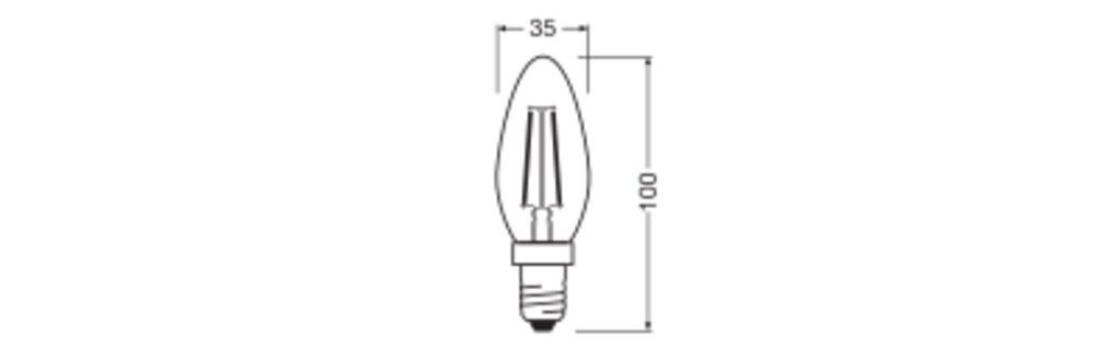 Ledvance 4099854466298 LED CLASSIC B P, 300 °, 1,8 W, 827, 250 lm, E14, nicht dimmbar
