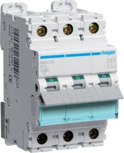 Hager NBN316 Leitungsschutzschalter B16A 3-polig