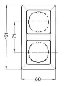 Kopp 305720009 Abdeckrahmen 2-fach, HK 02