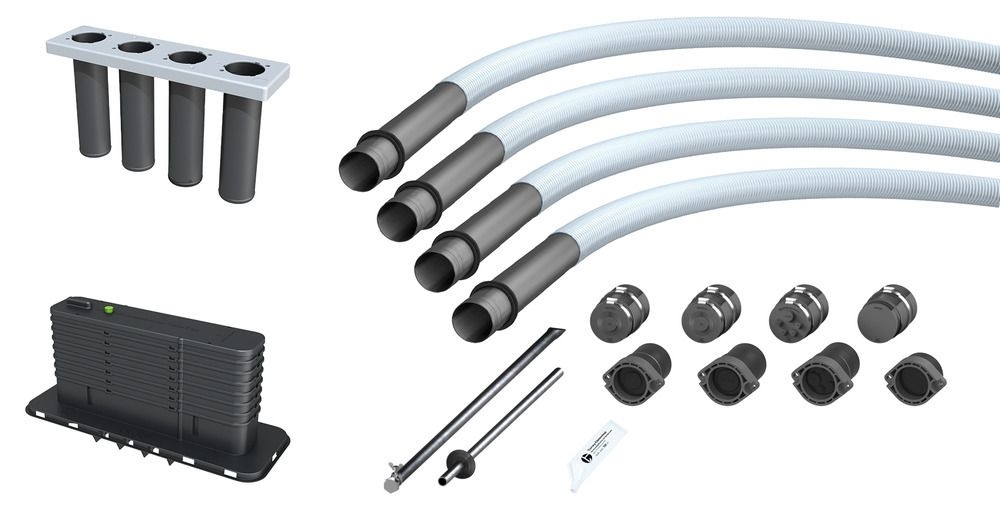 Hauff 3030476104 Mehrsparten-Bauherrenpaket für Gebäude ohne Keller MSH Basic FUBO BHP10m