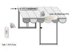 Somfy 9013809 Eolis3D-WireFree-RTS Funk-Windsensor