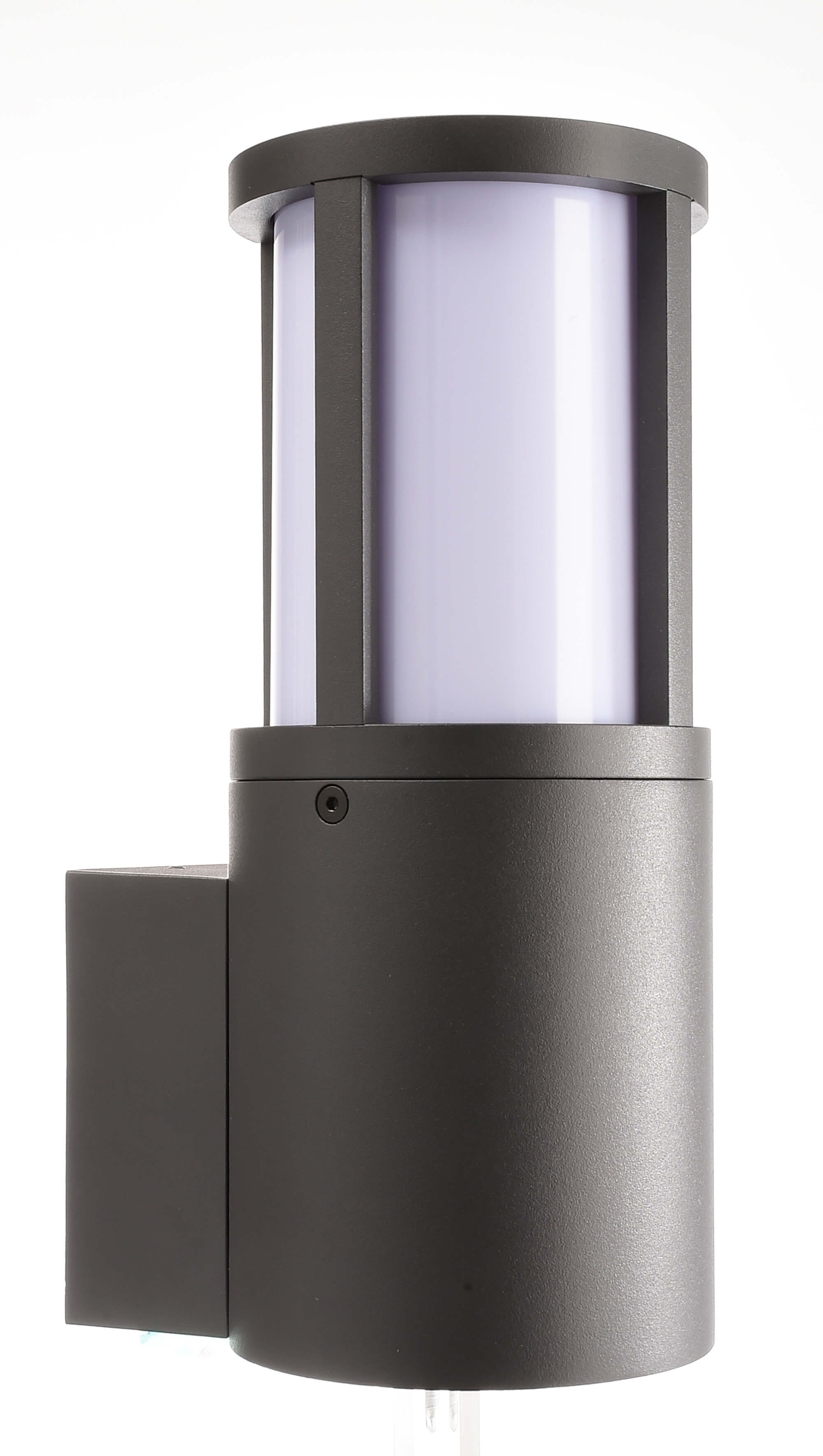 Deko-Light 731154 Wandaufbauleuchte, Facado II rund opal, 1x max 20 W, 220-240 V/AC, 50 / 60 Hz, IP 65, dunkelgrau