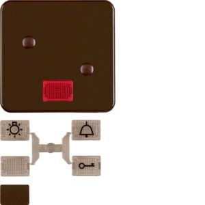 Berker 155701 Wippe anschraubbar mit 5 beiliegenden Linsen, wg Up IP44, braun glänzend