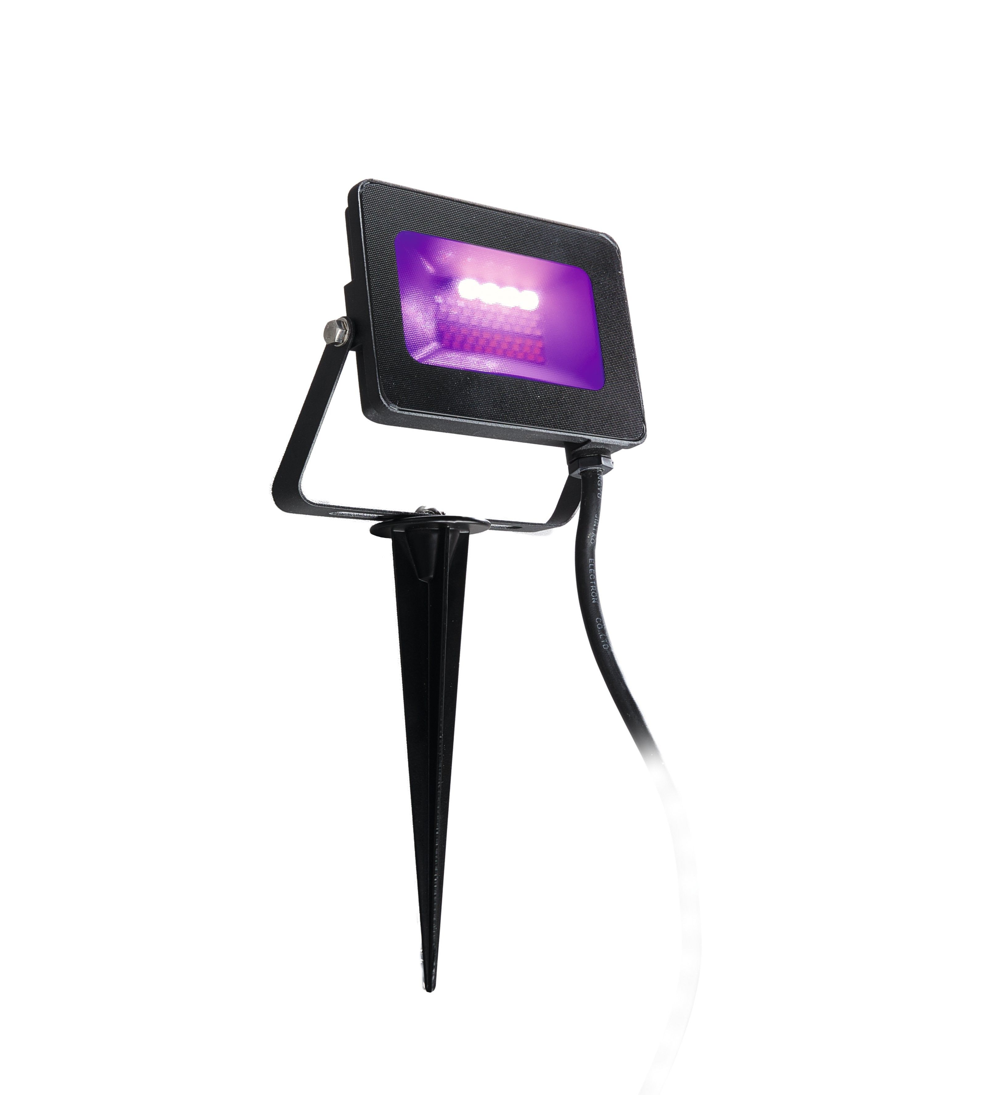 Heitronic 500645 Flutlichtstrahler Kingston, 15 W, 2700 - 6500 K einstellbar,  IP44, RGB + CCT, inklusive Fernbedienung und Erdspieß