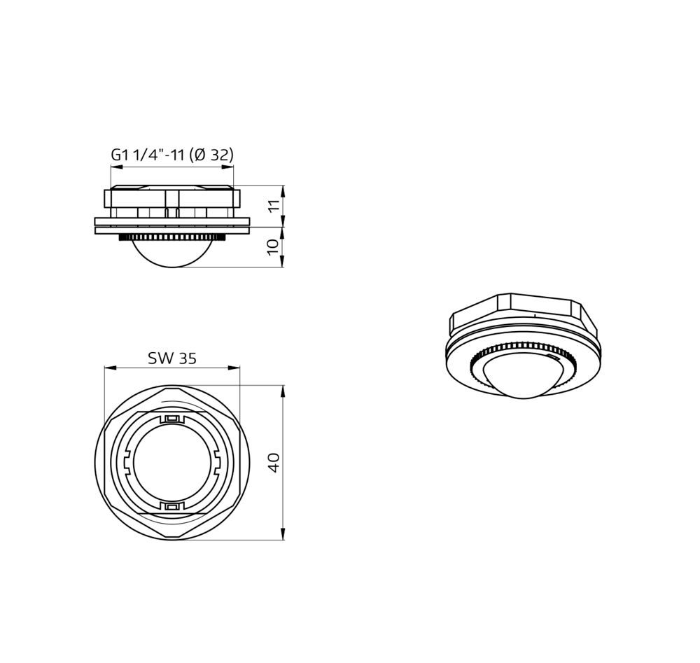 B.E.G. 92958 IP65-Abdeckung für PD9-Sensorkopf