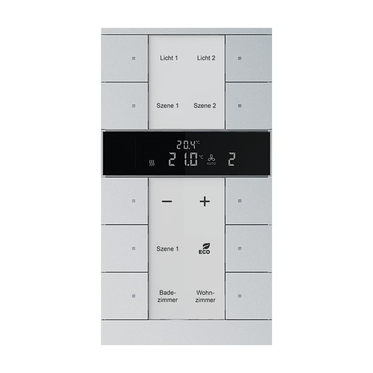 Busch-Jaeger SBR/U10.0.11-83 Busch-Tenton KNX Raumtemperaturregler 10-fach, aluminium silber matt, Busch-Tenton