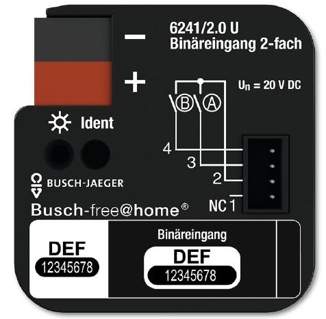 Busch-Jaeger 6241/2.0U Binäreingang 2-fach UP für Busch-free@home®