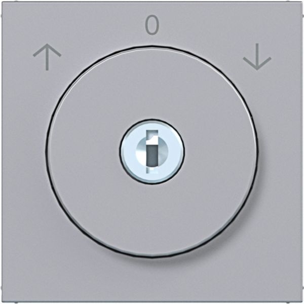 Hager WAF1319TA Zentralstück mit Schloss und Tastfunktion, für Jalousie-Schlüsselschalter, Schlüssel in 0-Stellung abziehbar, A.x/C.x, titan matt