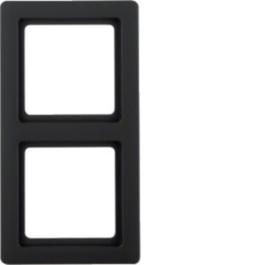 Berker MAN0201223 Rahmen 2-fach, Q.1, tiefschwarz matt