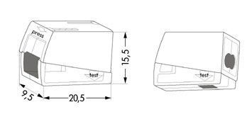 WAGO 224-112 Doppel-Leuchtenklemme 2x1,0-2,5mm²