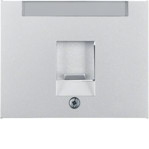 Berker 11707003 Zentralstück mit Staubschutzschieber und Beschriftungsfeld, K.5, Alu