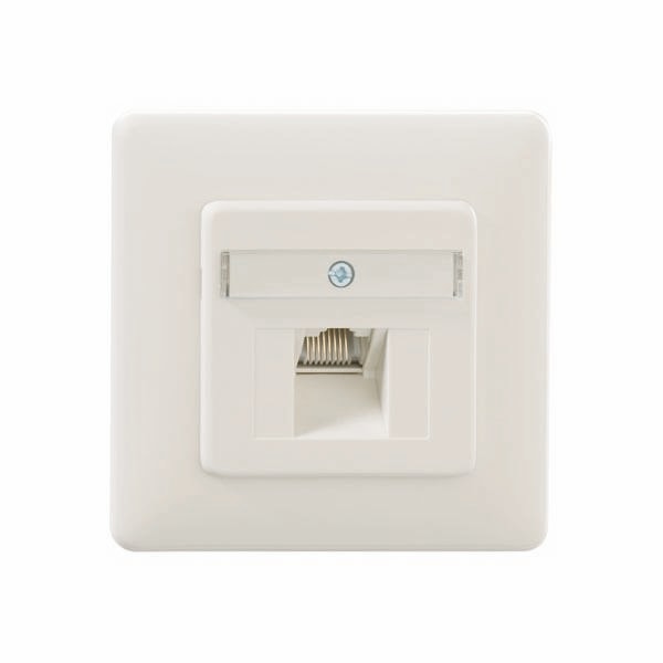 Rutenbeck 132112010 ClassEA iso U-Anschlussdose, ungeschirmt, 1-fach, Unterputz, mit Kunststofftragstegen, mit Spreizkrallen, reinweiß