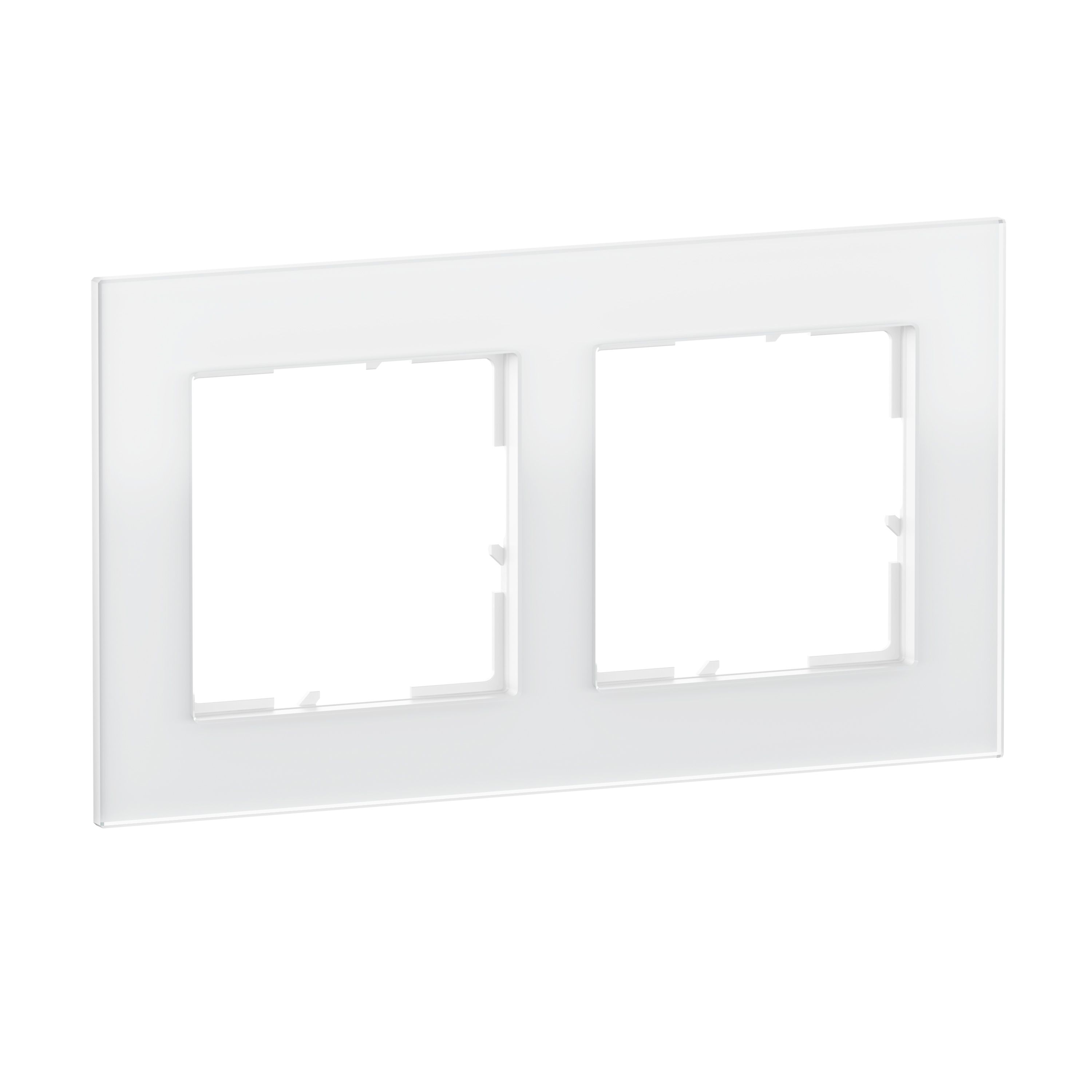 Legrand 766102 SEANO Natura 2-fach Rahmen aus Echtmaterial, White Glass