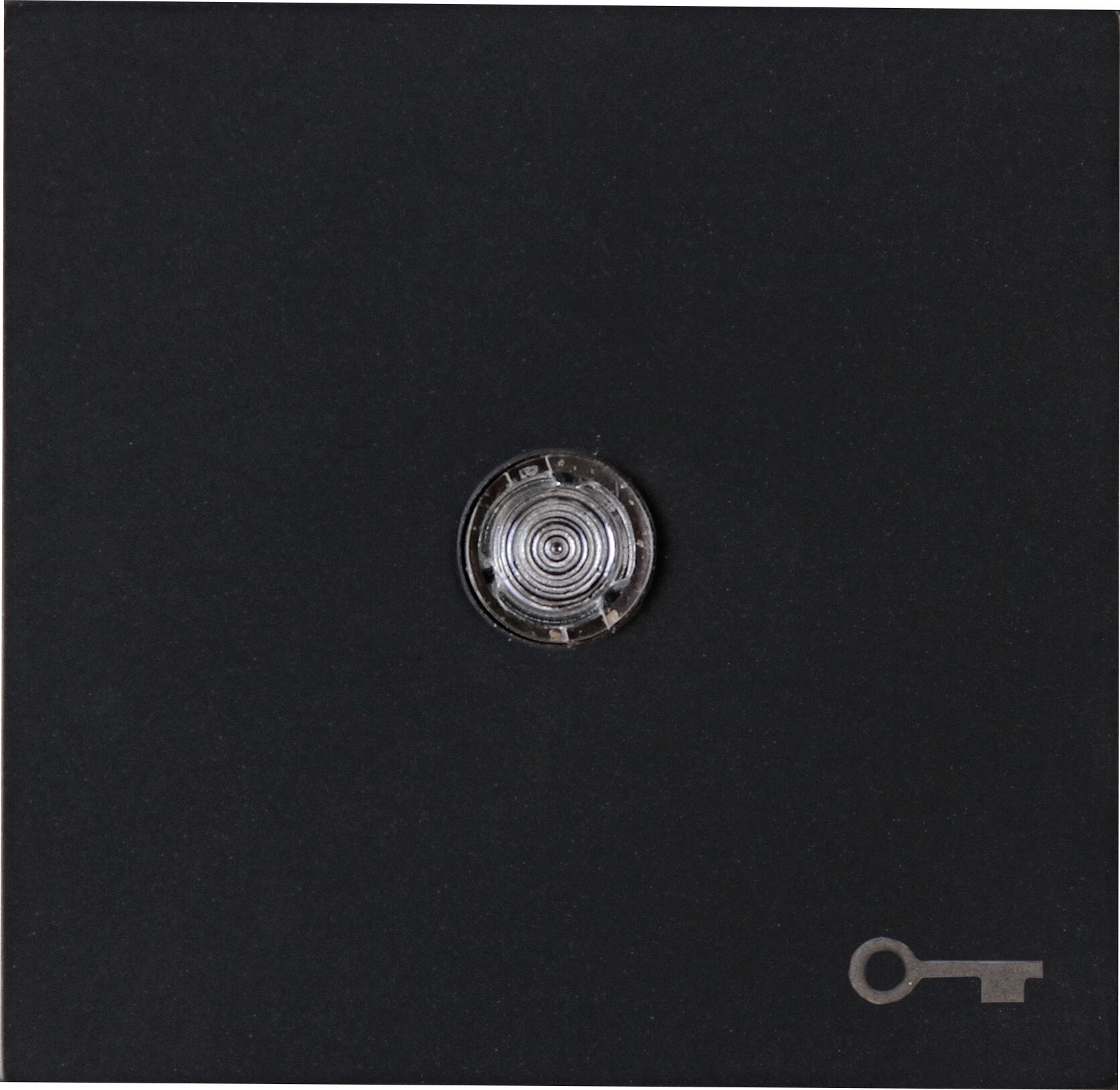 Kopp 490467006 HK07 - Flächenwippe mit Linse und Symbol "Schlüssel", Farbe: schwarz matt