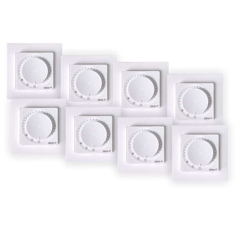 Devi 140F1160-8 Progammierbarer Fussbodenboden-Thermostat REG BASIC 8er Set