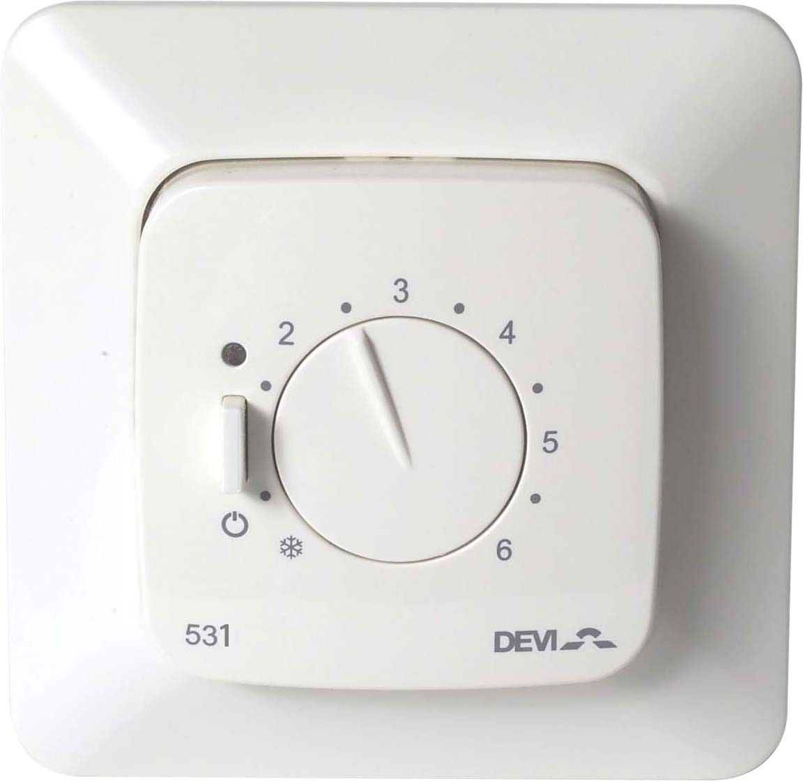 Devi 140F1036 Devireg531 Thermostat mit Raumfühler, Unterputz