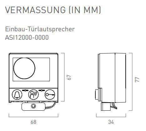 TCS ASI12000-0000 Einbau-Türlautsprecher Serie TCU4 für bis zu 16 WE