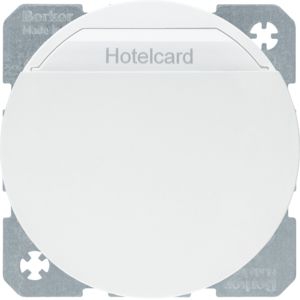 Berker 16402089 Relais-Schalter mit Zentralstück für Hotelcard, R.1/R.3, polarweiß glänzend