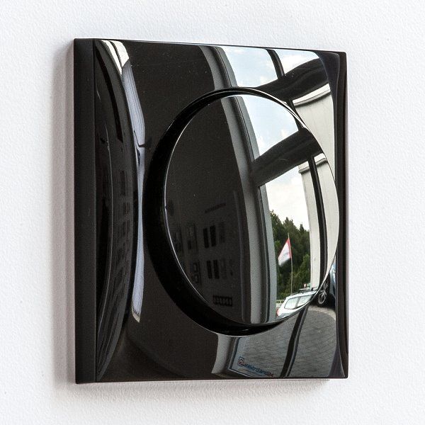 Berker 936562510 Wechselschalter, Integro Flow/Pure, schwarz glänzend