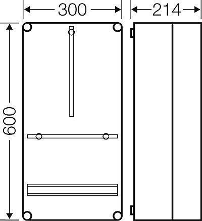 Hensel Mi 2410  Zählergehäuse IP 65, 300 x 600 mm