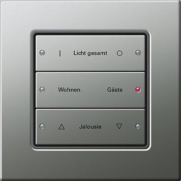 Gira 2133601 Wippenset 3-fach, System 55, edelstahl