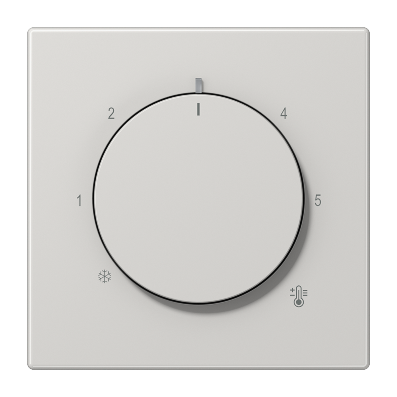 Jung LS1749BFLG Abdeckung für Thermostat, Thermoplast, Serie LS, lichtgrau