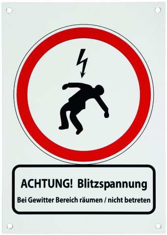 Dehn + Söhne 480 698 Hinweisschild Blitzspannung