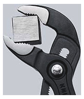 KNIPEX 8701180 Cobra® Hightech-Wasserpumpenzange, 180mm, Feinverstellung mit Druckknopf, Klemmschutz