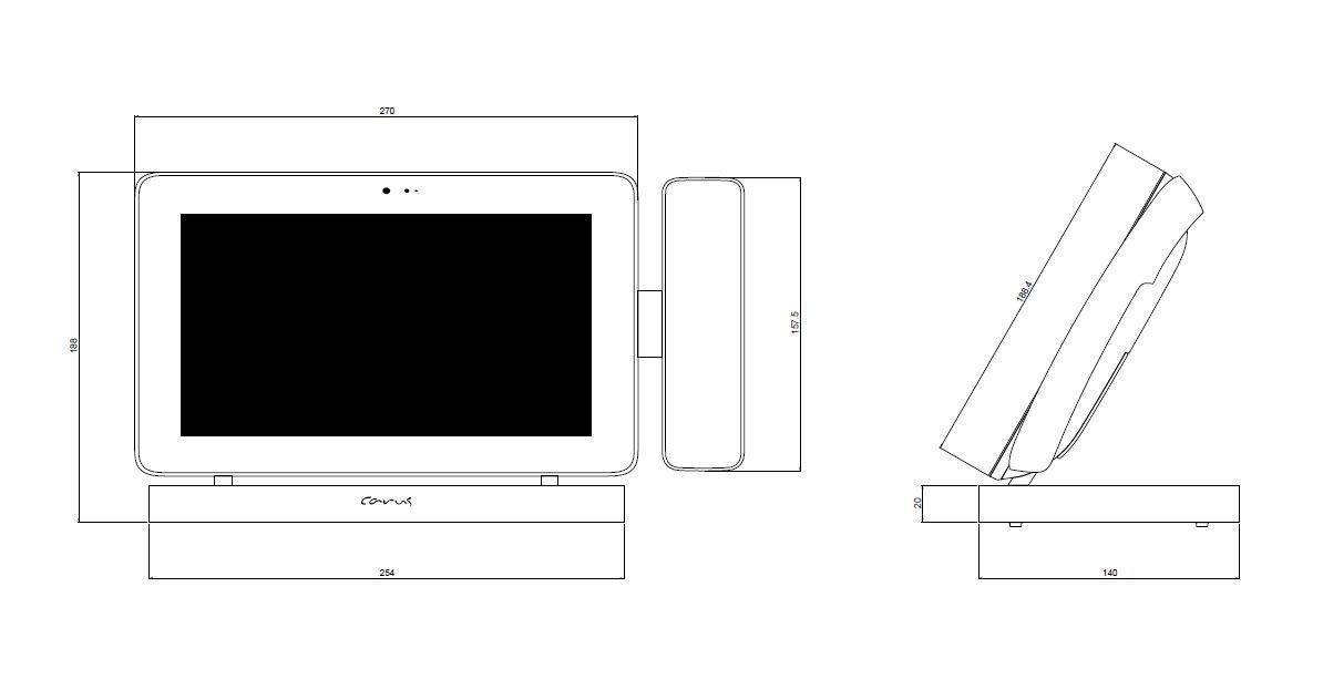 TCS CARUS TAVOLA CAI3000-IP-0150 IP-Telefon mit Touchdisplay