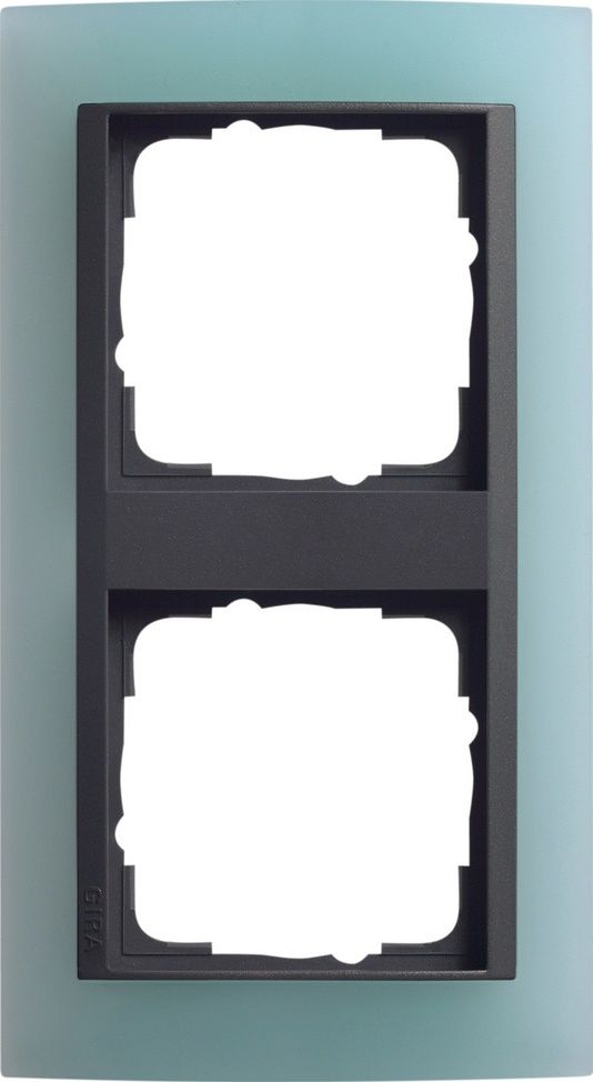 Gira 021285 Abdeckrahmen 2-fach Zwischenrahmen anthrazit, Gira Event Opak, mint