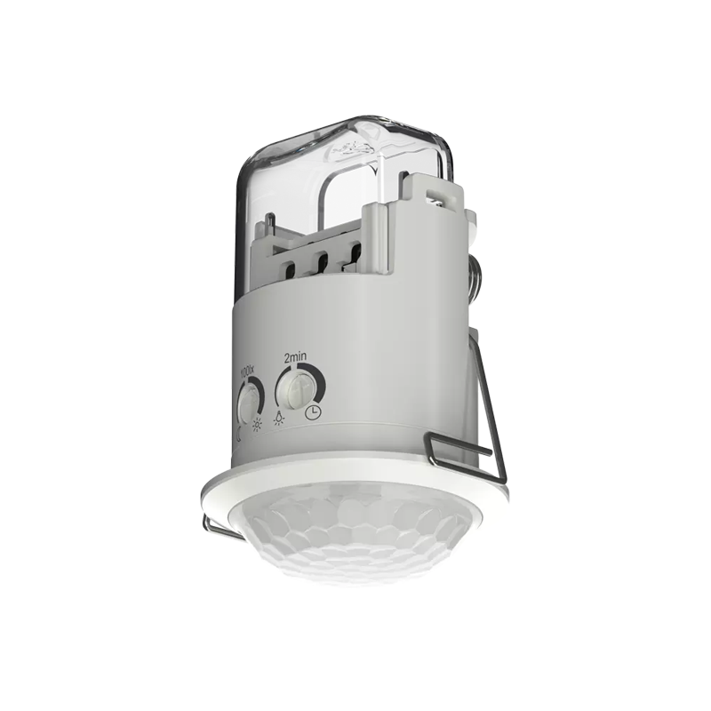 Theben 1030202 PIRA T6 Mini Bewegungsmelder (PIR) für den Deckeneinbau im Innenbereich, 1 Kanal Licht, Erfassungsbereich rund 360°, Durchmesser 6 m, permanente Lichtmessung, 200 W LED