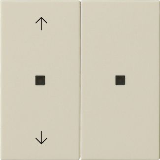 Gira 510801 RF Bedienaufsatz 2-fach Pfeile KNX, System 55, cremeweiß glänzend